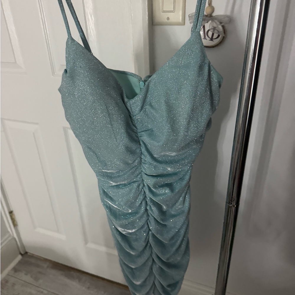 Blue sparkly Windsor mini dress M